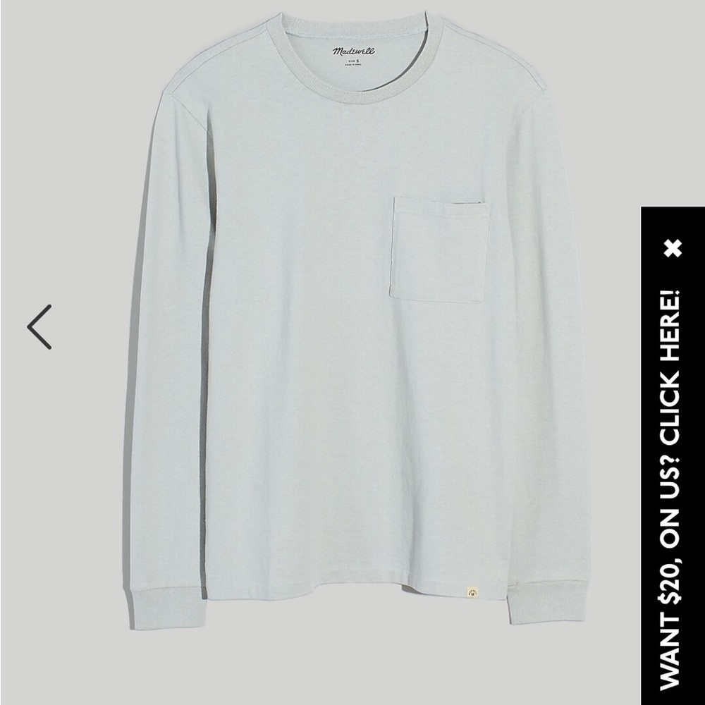 Madewell Relaxed Long Sleeve Tee Tranquil Sky